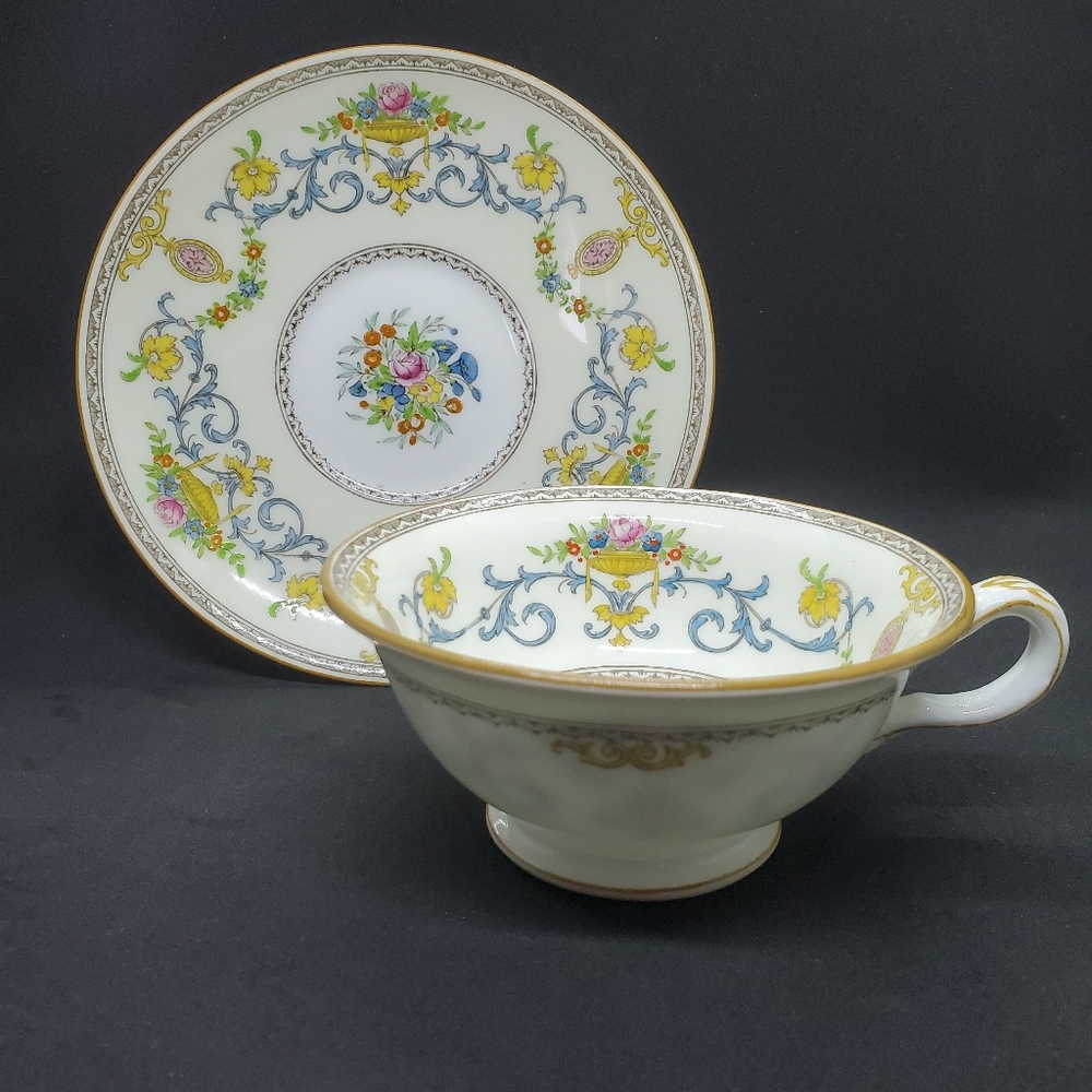 Mintons Talbot Teacup & Saucer England Antique Beautiful